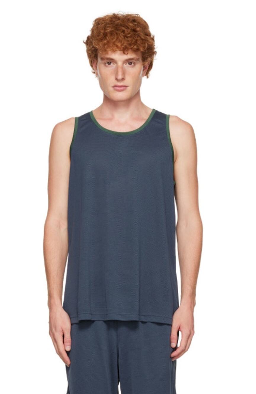 OUTDOOR VOICES Men's RecMesh Tank Top XS Blue Grey Dark Sky Sleeveless NWT